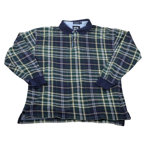 Woods & Gray Other - Woods & Gray Plaid Pullover Shirt Mens L Green Navy Tartan Long Sleeve